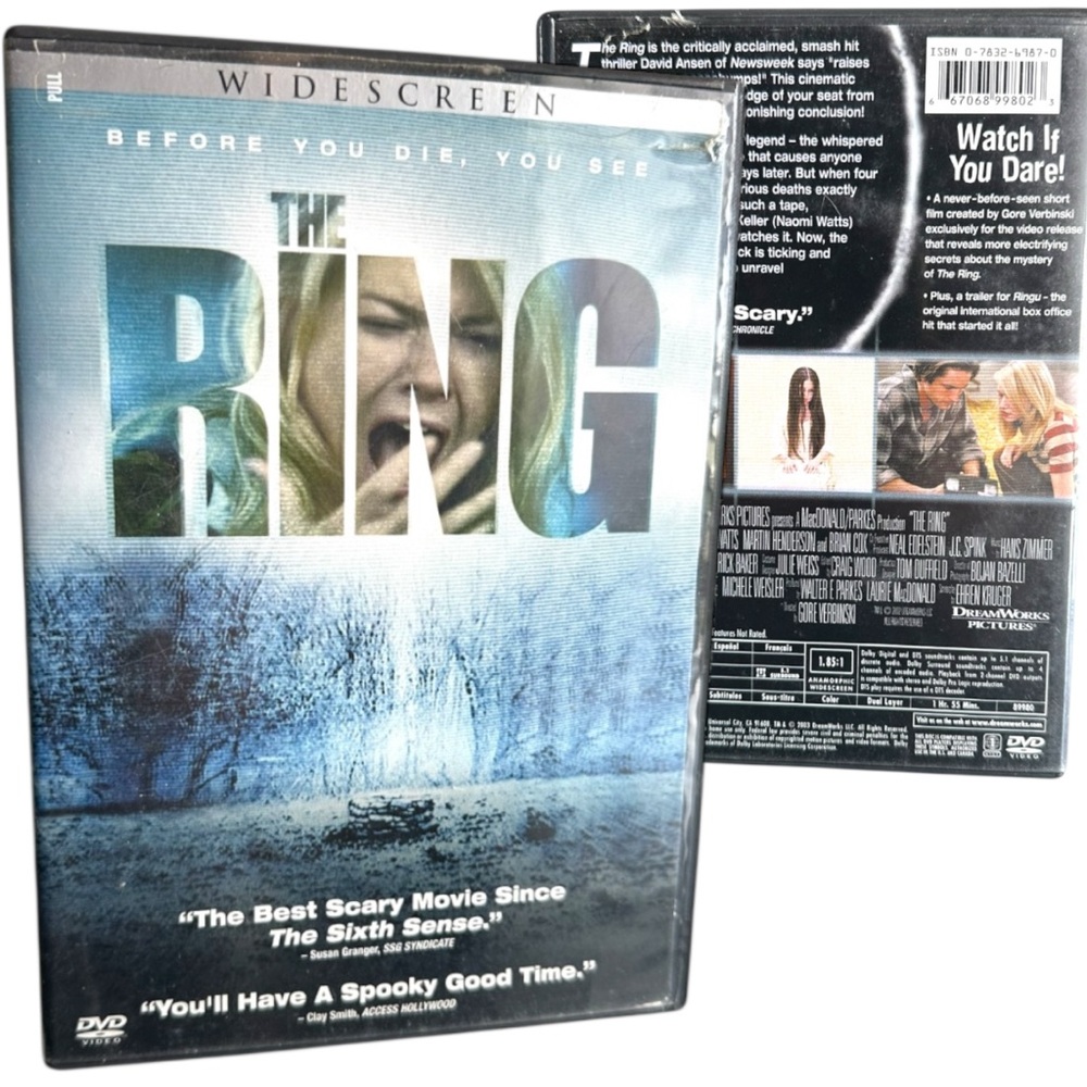 Vintage The Ring DVD Widescreen 2002 Horror Movie Naomi Watts DreamWorks